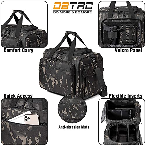 Dbtac Single Padded Pistol Bag Large (Black Camo) + Range Bag Large For 4+ Pistol (Black Camo), Lockable Zipper, Durable Material, Compact Design #TOP6