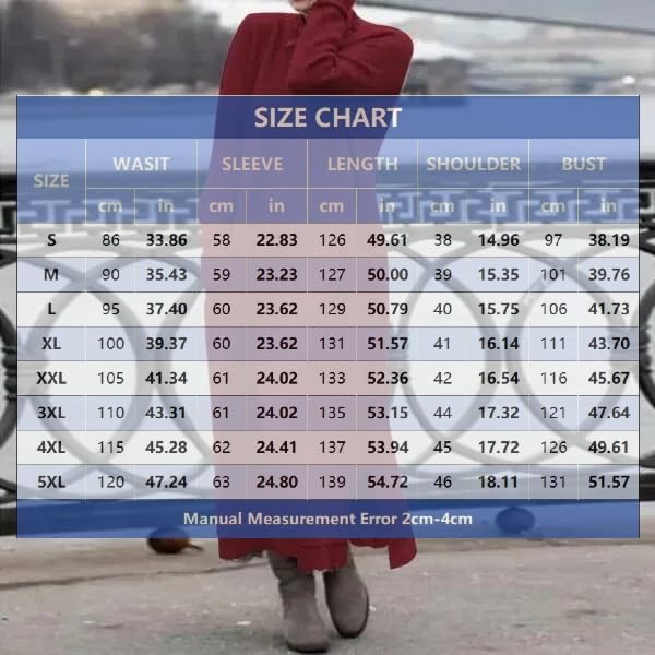 Women's Long Sleeve Fleece Lined Knit Tunic Maxi Dress with Pockets, Loose Fit Casual Winter Fall Plus Size Lace Trim Dresses - Image 3