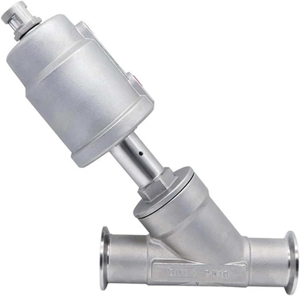 1/2" 3/4" 1 inch 304 Stainless Steel Pneumatic Quick-install Angle Seat Valve 16bar Angle Seat Valve PTFE Sealing(3/4",SINGLE_PLASTIC)