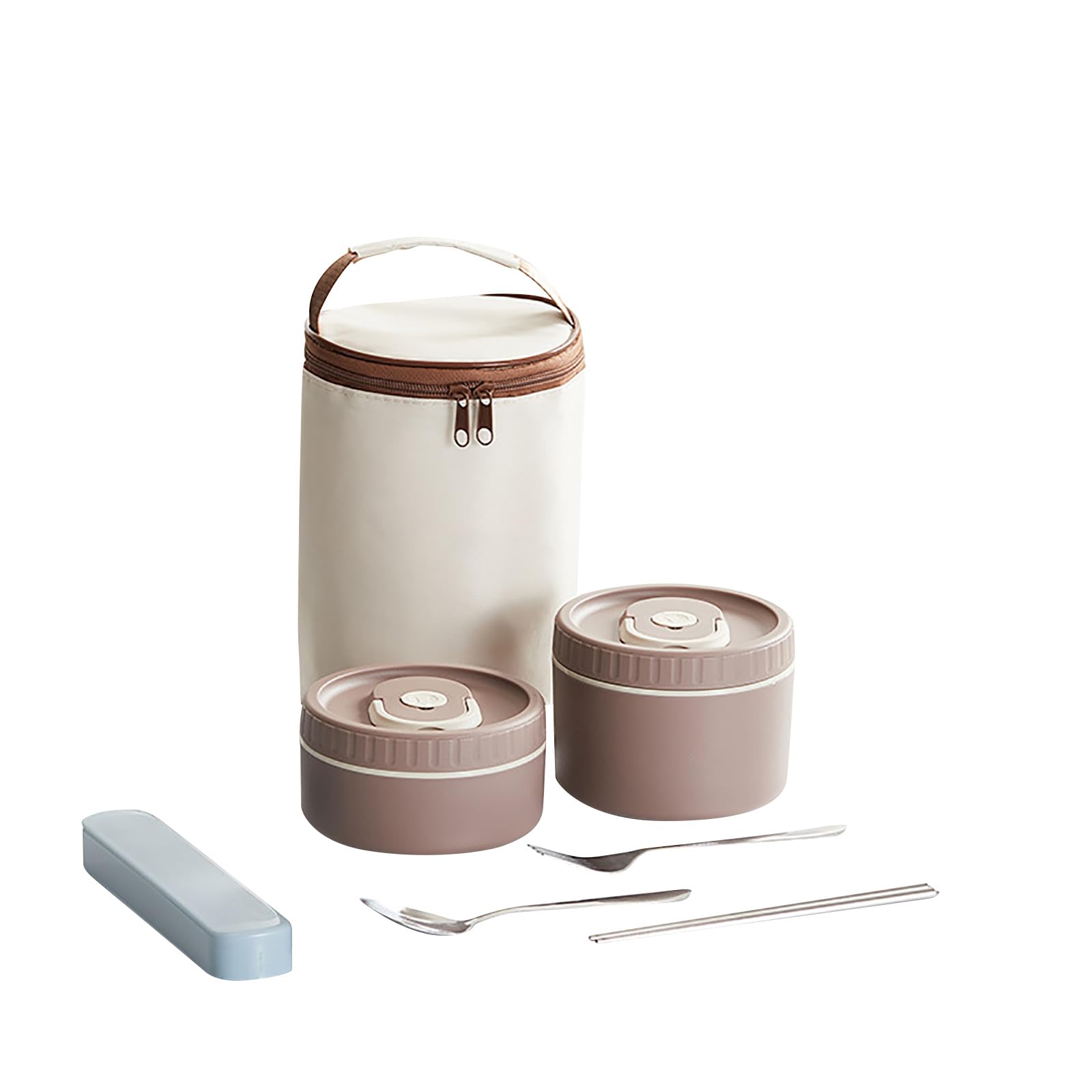 Recipiente térmico para la preparación de comidas, diseño apilable, caja de acero 18/8 para uso en el trabajo, escuela, al aire libre, bolsas de almuerzo térmicas para adultos