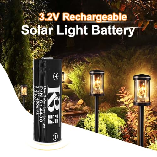 image for KBT KEEP BETTER TECH KBT 3.2 V 14430 LiFePO4 Battery, 4Pack 14430 450m