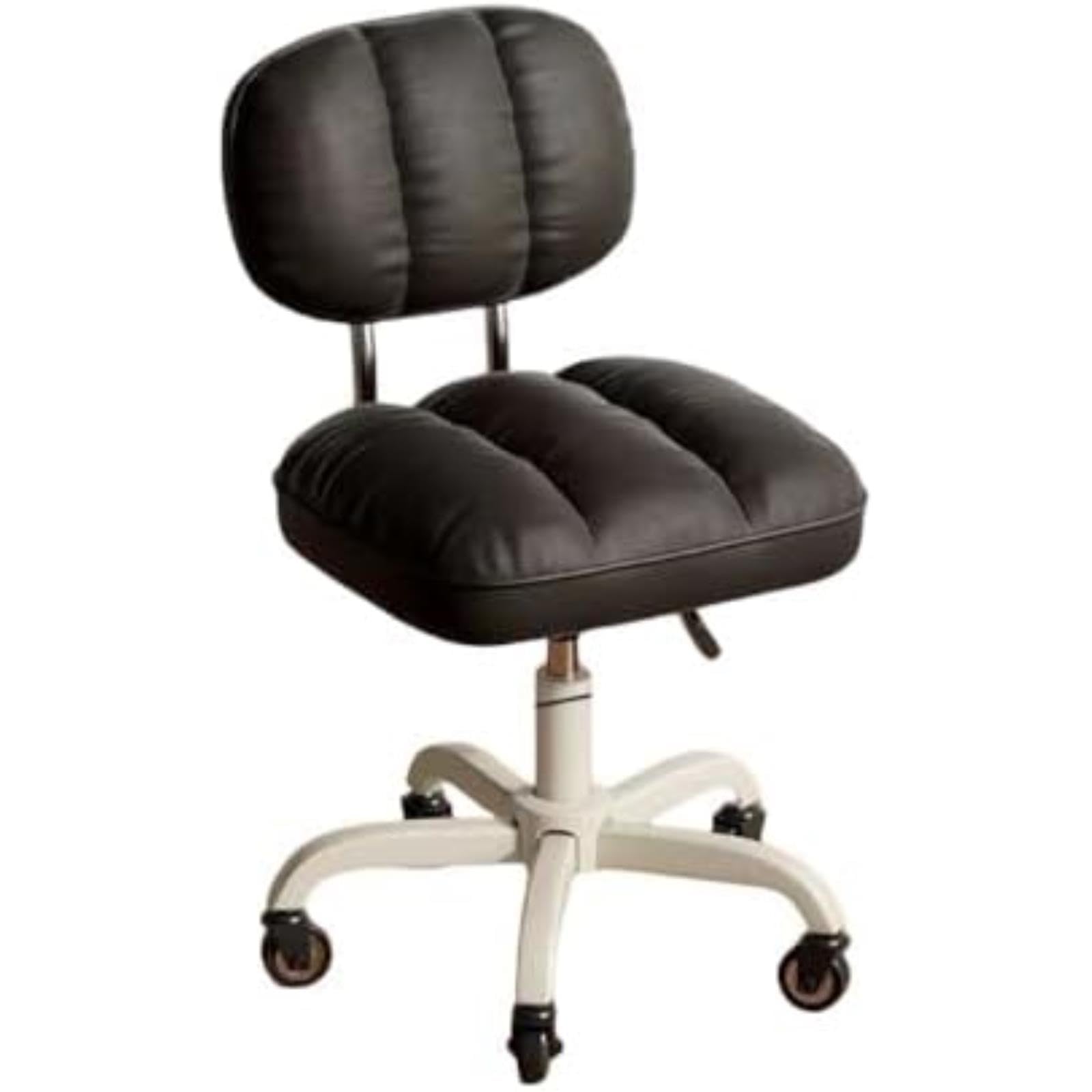 IvyLoutish Office Chair with 360° Swivel Wheels, Ergonomic Lumbar Support, Leather Executive Task Chair for Home Office