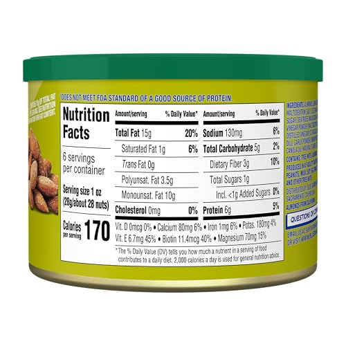 Image of Blue Diamond Almonds Spicy Dill Pickle Flavored Snack Nuts, 6 Oz Resealable Can (Pack of 1)