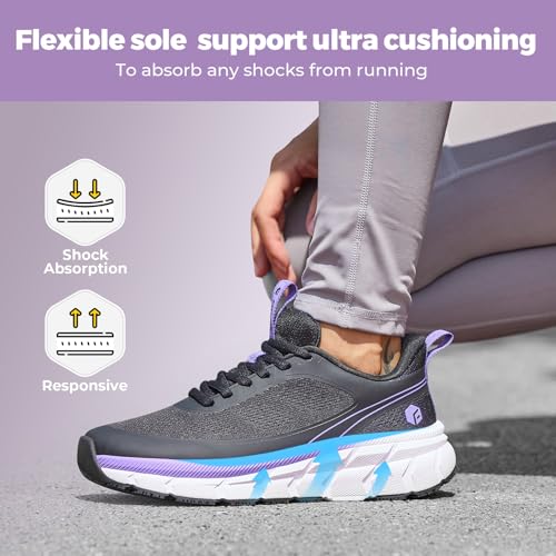 Image of FitVille Wide Toe Box Shoes Women Comfortable Non Slip Wide Walking Shoes Women Swollen Feet Lightweight