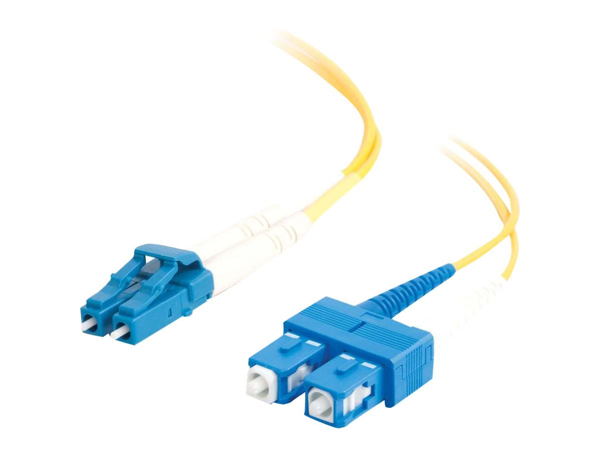 C2G Câble Fibre Optique pour Applications Gigabit Ethernet LC/SC LSZH Duplex multimode 9/125 SM 1 m