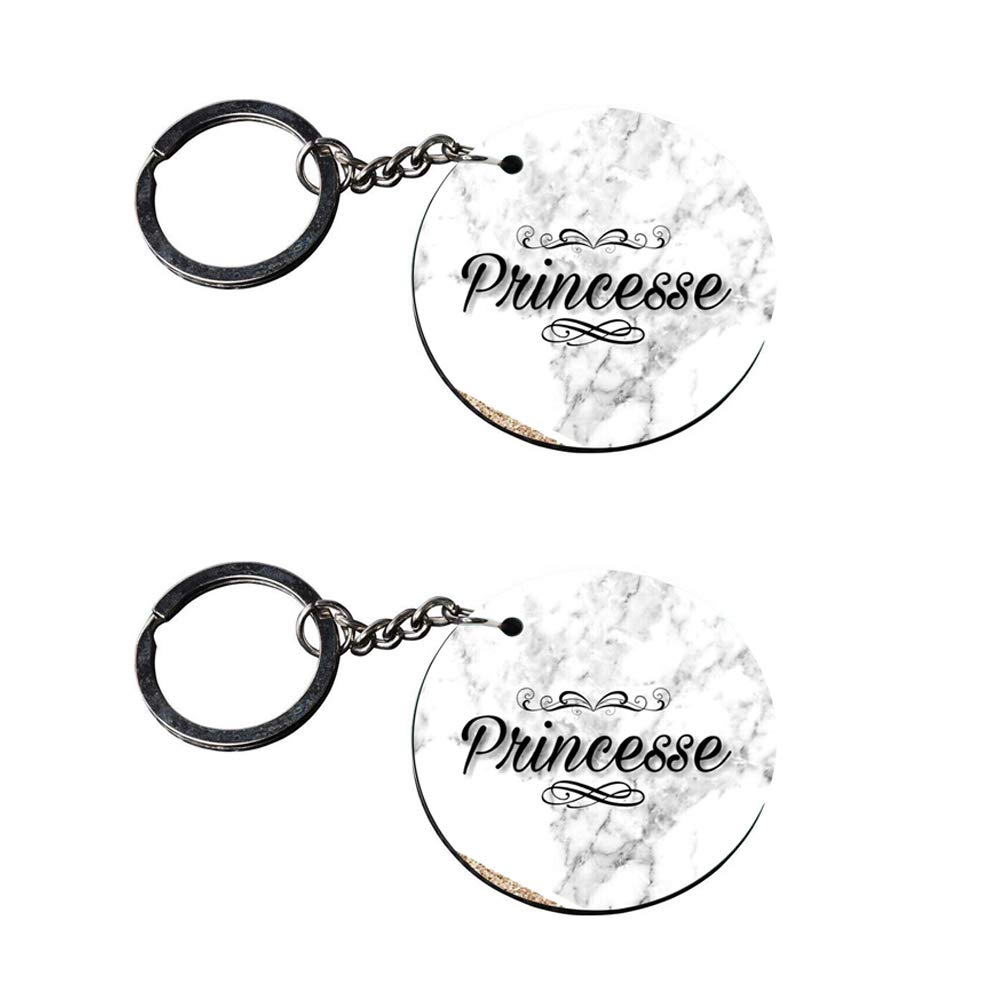 Anuman007 | keychain for girls under 100 | j keychain for boys customized keychain with photo Printed Wooden Keychain| Circle Shape Set of 2 keyrings 2x2 inch