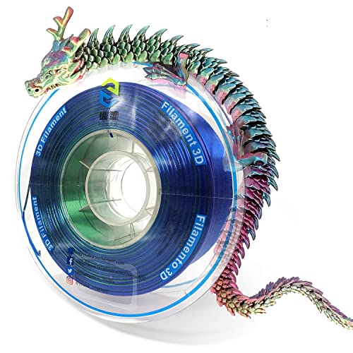 YOUSU Tri-Colors PLA Filament, Silk Coextruded 3D Printer Filament 1.75mm(± 0.03 mm), Silk Red/Green/Blue Three Color Filament Fit Most FDM Printer, 1kg/2.2lbs YOUSU Tri-Colors PLA Filament, Silk Coextruded 3D Printer Filament 1.75mm(± 0.03 mm), Silk Red/Green/Blue Three Color Filament Fit Most FDM Printer, 1kg/2.2lbs
