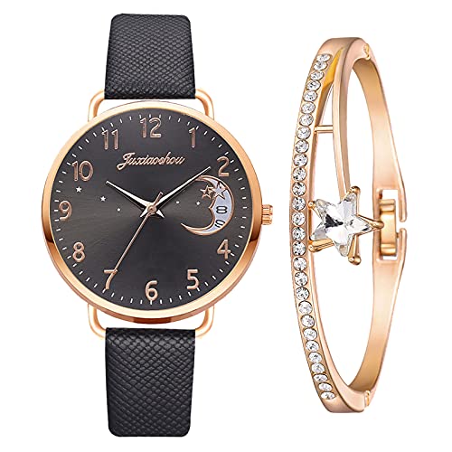 Quartz Cadeau + Femmes avec Bracelet Montre Mode Femmes Montres Bracelet Femme Chat, Noir , taille...