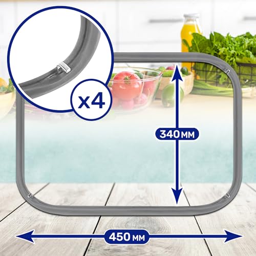 Backofen Dichtung 450x340 mm mit dem Originalcode 00754066 754066 00658558 für Bosch für Siemens für Neff für Balay für Constructa - 4 Haken - Garantie 10 Jahre - MONTERAL