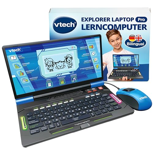 VTech Explorer Laptop Pro – Bilingualer Lerncomputer mit lehrreichen Spielen...