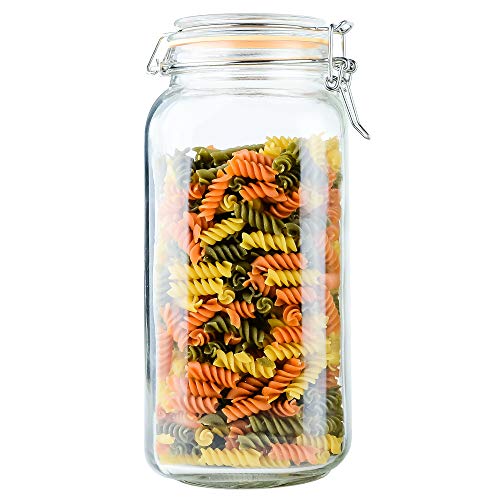 Galashield Glass Jars with Airtight Lids Kitchen Food Storage Canister Jars with Leak