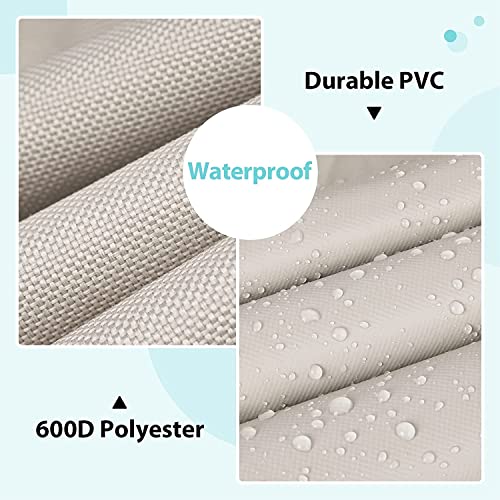 Mr. Cover 30Inch Square Fire Pit Cover, Fits For 28-30 Inch Fire Table, Sturdy & Waterproof, Beige (30L X 30W X 32H Inches) #TOP2