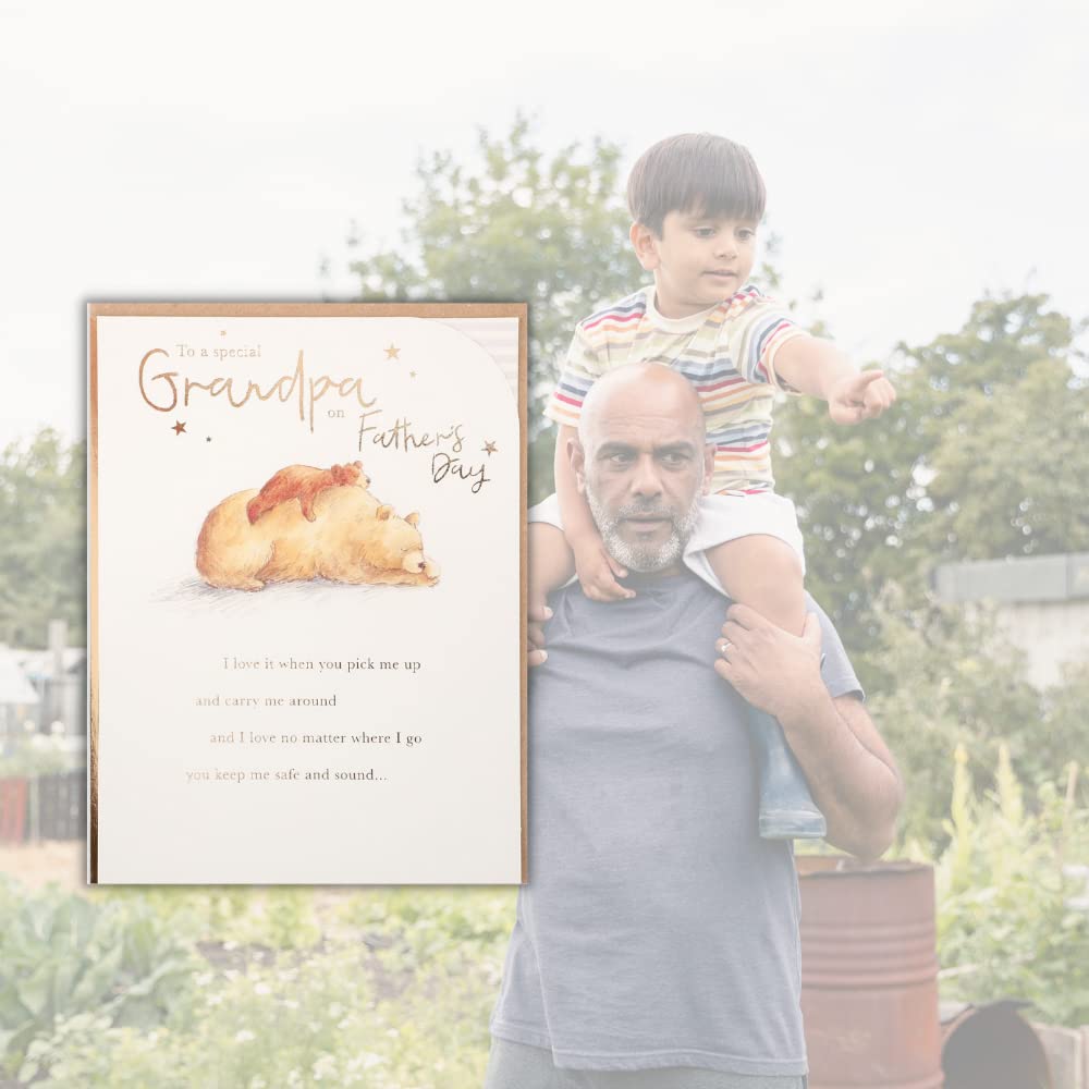 Clintons, biglietto per festa del papà, per il nonno, biglietto per festa del papà, con scritta Grandad from your Grandson, Thank for Bee-ing there for me Fathers Day Card da Grandson, 159