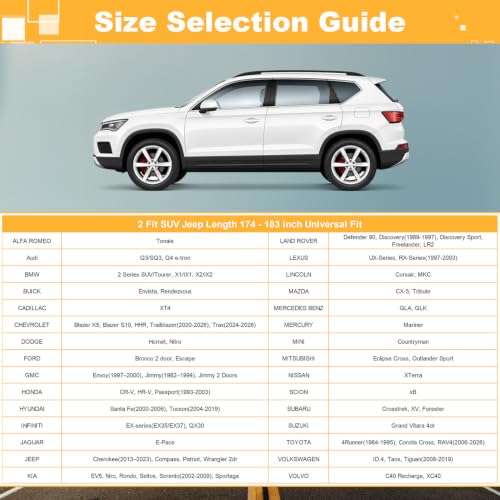 Image of GUNHYI 16 Layers SUV Car Cover Waterproof All Weather Heavy Duty, Universal Fit Honda CRV, Toyota RAV4 /Corolla Cross, Subaru CrossTrek, Audi Q3, Jeep Compass, Kia Seltos /Sportage, vw Taos etc.