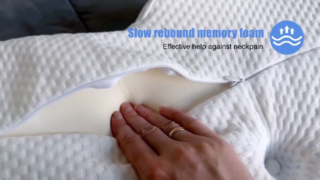 Cuscino Ortopedico in Memory Foam Supporto per Collo e Spalle