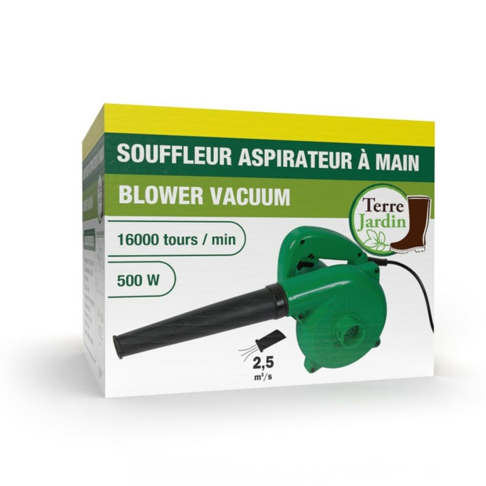 TERRE JARDIN Souffleur aspirateur à Main 500 W