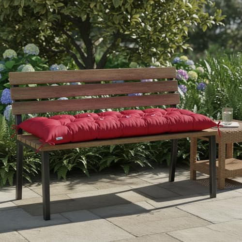 Coussin de banc d'extérieur résistant à l'eau avec sangles antidérapantes - 6