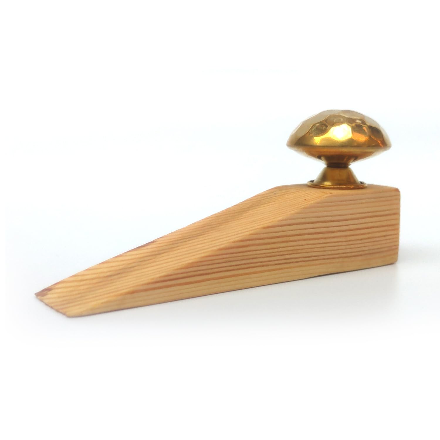 Bnospace Door Stopper Wedge with Golden Hammered Knob | Non-Slip Wooden Door Stop Protector Wedges for All Surfaces Home & Office | Eco Friendly Doorstops Pack of 1 (B0BKGK6NG4) Amazon Price History, Amazon Price Tracker