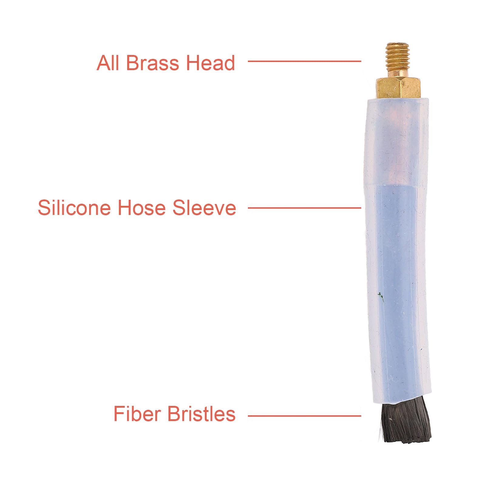 Spazzole per pulizia saldature in ottone e fibra, 5 pezzi, resistenti al calore, per acciaio inox, alluminio, rame