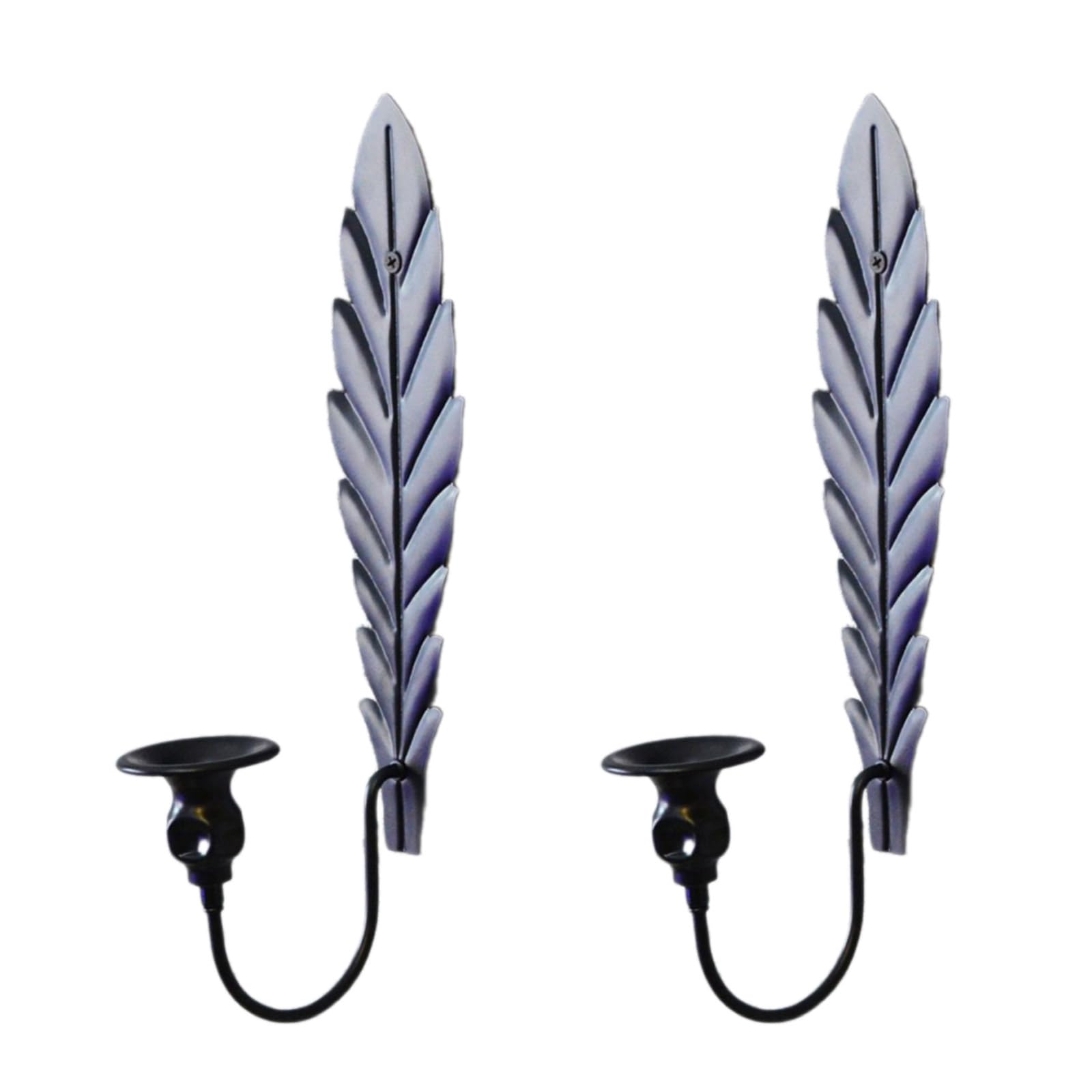 carotoe 2Pack Black/Golden Holder Wall Sconces with Detailing for Adding Warmth to Bedrooms and Living Space Elegant Holder Wall Art