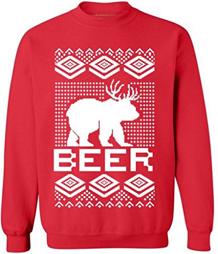 Awkward Styles Deer Bear Ugly Christmas Sweater - Xmas Theme Holiday Season Sweatshirt - Funny Party Wear