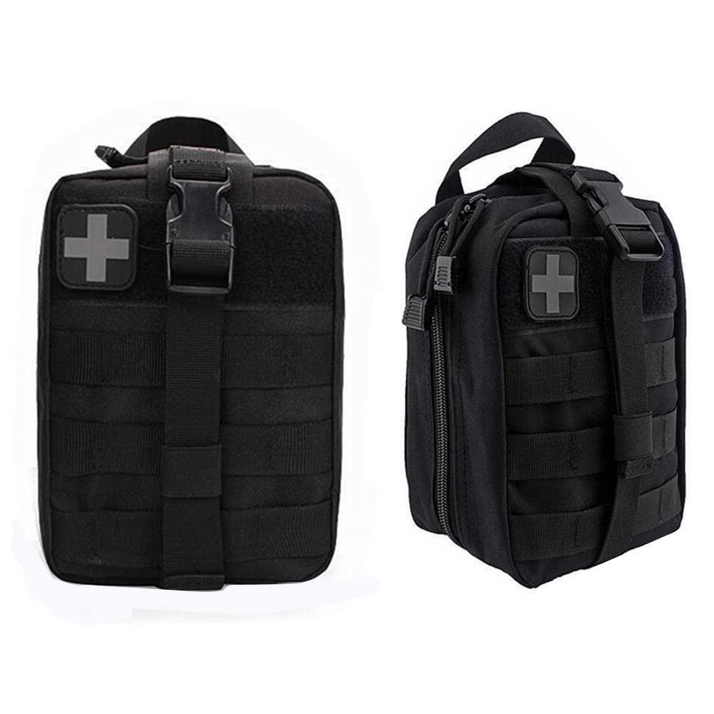 FIRECLUB Compact Tactical Molle Rip-Away Medical First Aid Utility Pouch 1000D Nylon for Hiking, Biking, Rock Climbing, Hunting, Sports