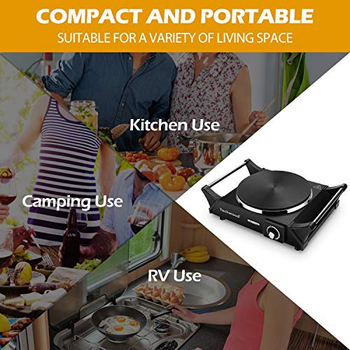 Techwood Hot Plate, Techwood Electric Stove For Cooking, 1500W Countertop Single Burner With Adjustable Temperature & Dual Handles thumb #2