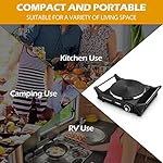Hot Plate, Techwood Electric Stove for Cooking, 1500W Countertop Single Burner with Adjustable Temperature and Handles, 7.3” Cooktop for RV/Home/Camp, Compatible for All Cookwares Black - Image 3