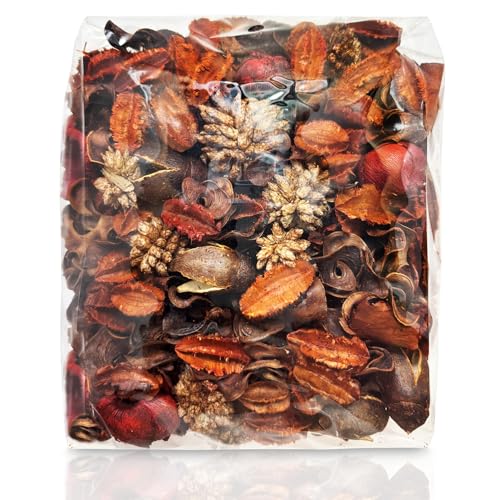 Pumpkin Potpourri Bag Fall Botanical Blend Bowl Filler with Cinnamon Fragrance Dried Fruit 4 Cup of Autumn Scented Decor Handcrafted Mix