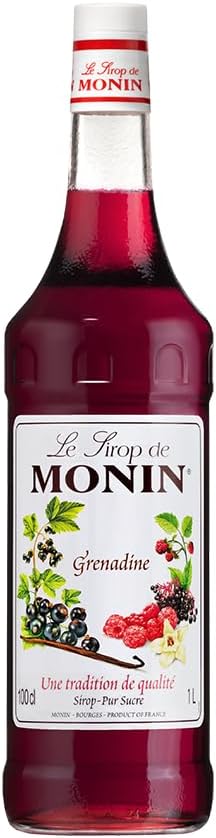 Monin Grenadine Syrup 1 Ltr, Liquid, Vegetarian