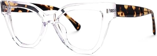 Miniatura 5 de Zeelool Marco de gafas vintage ojo de gato para mujer con lente transparente sin receta Shaka ZJGA934014