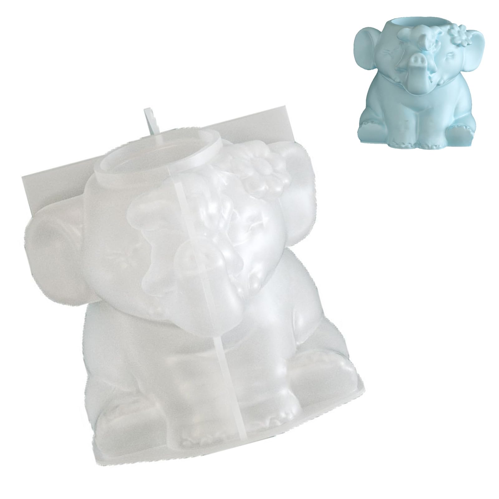 Elephant Shape Resin Vase and Storage Container Cup Succulent Planter Elephant Vase Silicone Casting Molding
