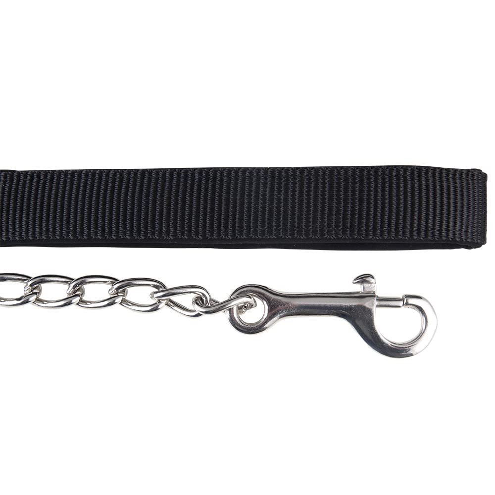 PFIFF 102990 - Cuerda de guía con Cadena Larga de 70 cm con mosquetón, 200 cm, Color Negro