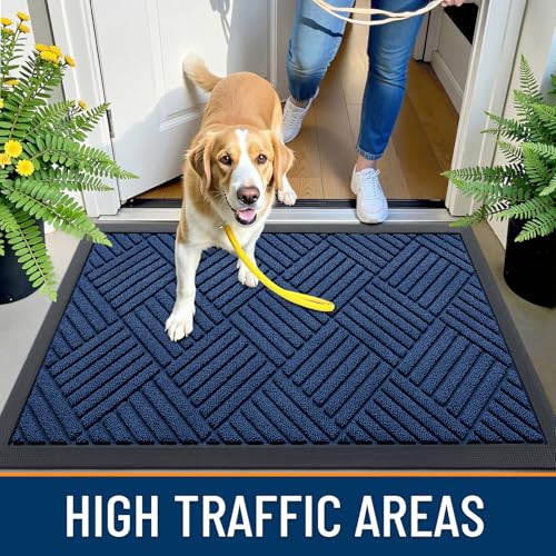Image of OLANLY Front Door Mat Outside Entrance 47x32, Waterproof Heavy-Duty Doormat