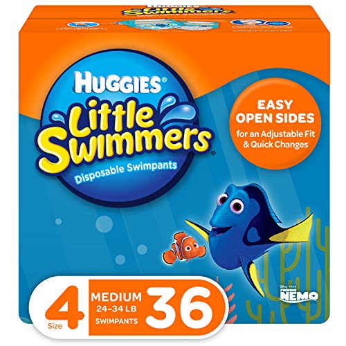 Huggies Little Swimmers Swim Diapers, Size 4 Medium, 36 Count (Packaging May Vary)