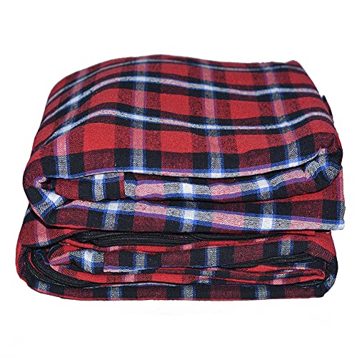 Image of UNQ Cotton Zipper 300 TC Single Bed 75x30x4 Inches Mattress Cover (Multicolor)