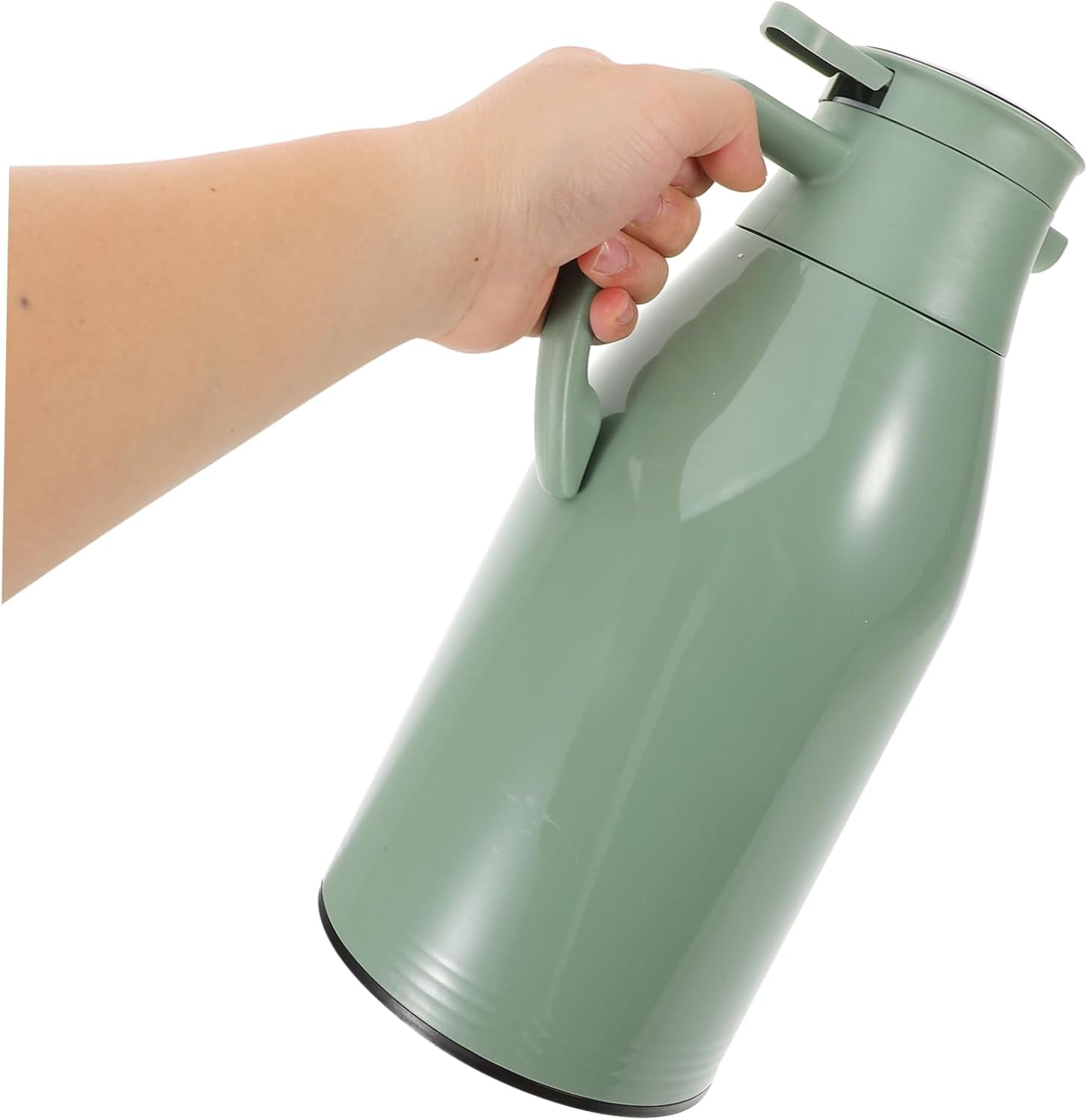 Temperature Display Insulated Thermal Carafe Vacuum Jug for Hot Water Coffee and Beverages Stylish Design Comfortable Handle and Leakproof Lid Home Use