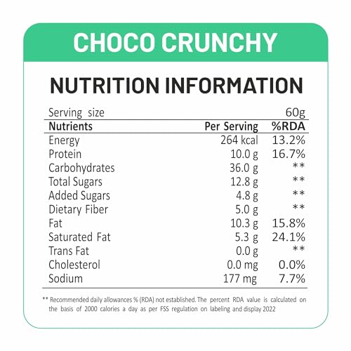 Image of RiteBite Max Protein Granola Choco Crunchy 500g | 7 Grains| 10g Protein| 5g Fiber| Natural Ingredients| Breakfast Granola| Simply Delicious| Vegan
