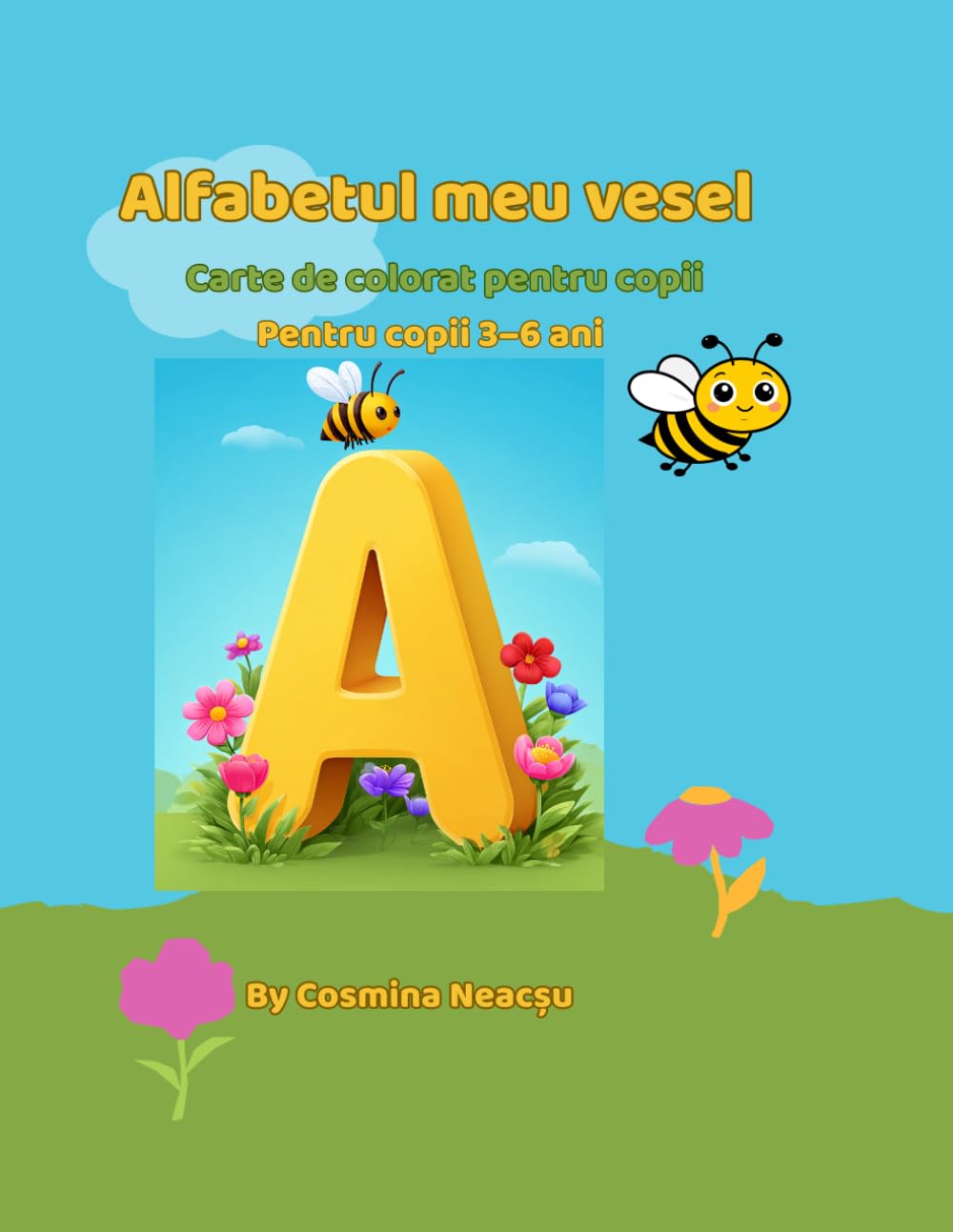 Alfabetul meu vesel: Carte de colorat pentru copii: Pentru copii 3–6 ani