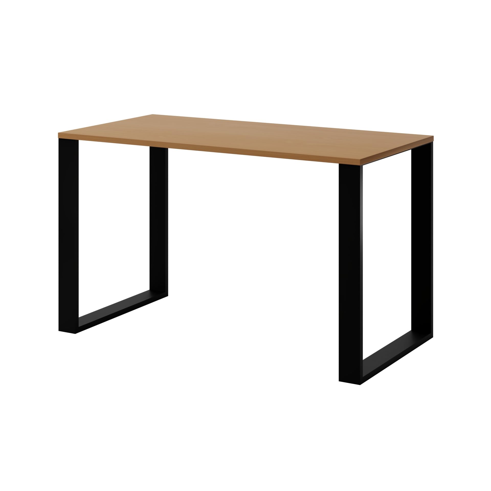AKKE Stół do Jadalni Prostokątny w Stylu Loftowym z Metalowymi Nóżkami, Blat 18 mm – Do Kuchni, Salonu i Jadalni 120x60cm Buk Bavaria