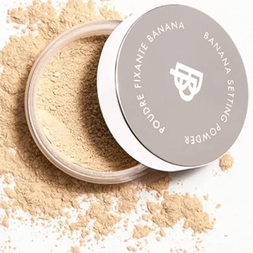 Bellapierre XL Banana Setting Powder – Color-Correcting Brightening Powder, Matte Finishing Tint, Translucent Under-Eye Baking Makeup, Lightweight Talc-Free Formula - Medium – 1 oz