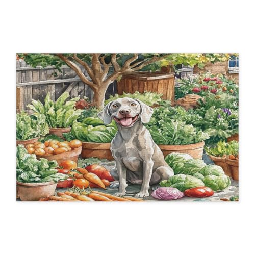 Puzzle de 1000 piezas de perro Weimaraner, ideal para tardes de relajación en casa