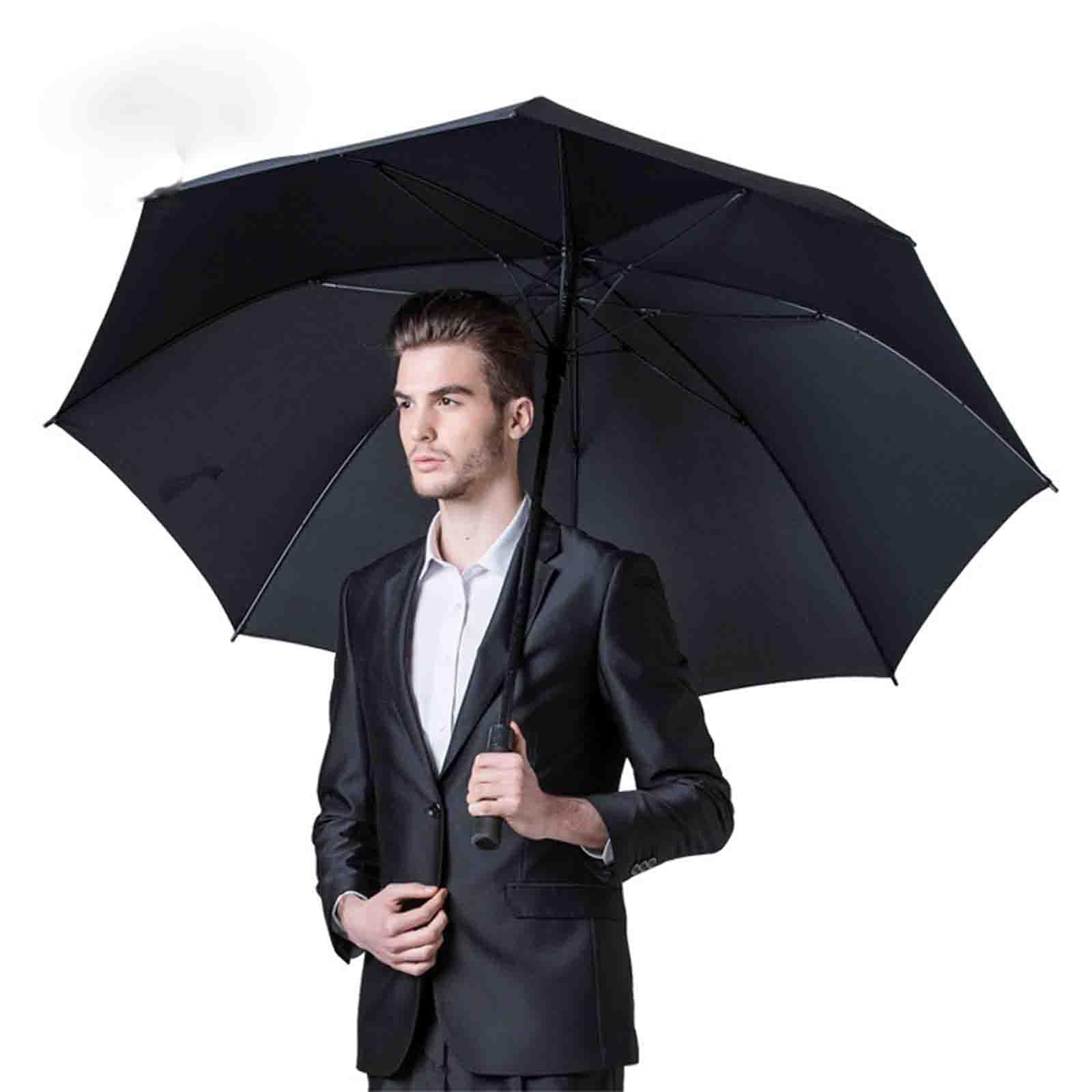 53-calowy bardzo duży parasol golfowy, parasol z prostym uchwytem i odporność na wiatr męski biznesowy parasol z długą rączką słoneczny parasol (Blue)