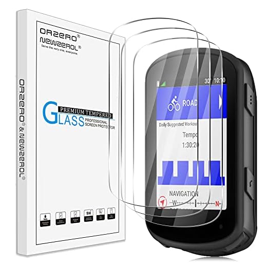 NEWZEROL 3 ​​Pièces Protecteur d'écran en Verre Trempé Compatible pour GRMN Edge 540/Edge 840, 2.5D Bords Incurvés Arc Bords Anti Rayures 9 Dureté Haute Définition Protecteur d'écran en Verre Trempé