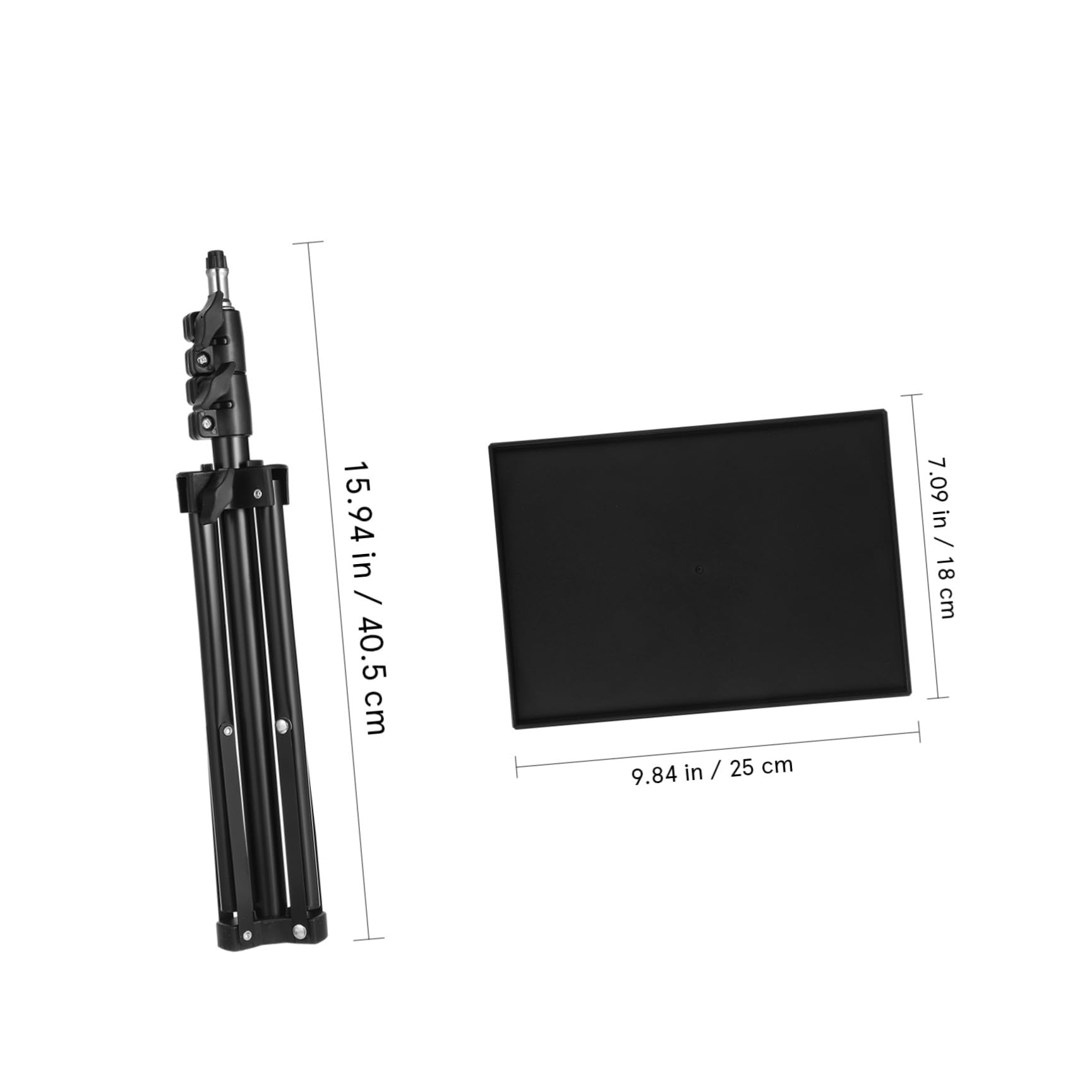 POPETPOP Trípode Diseño Estable y Compacto para Proyector Portátil de Abs y Hierro con Bandeja, Soporte de Suelo Ajustable para Grabación y Lectura