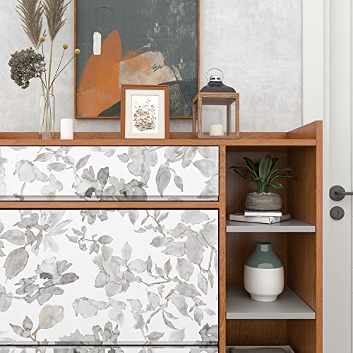 Flower Wallpaper Peel And Stick Wallpaper Floral Contact Paper For Cabinets Self Adhesive Removable Wallpaper For Bedroom Contact Paper For Walls Drawers Waterproof Pink Watercolor Rolls17.3”×78.7” #TOP2