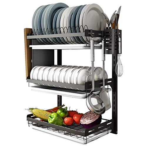 Égouttoir à vaisselle inox 3 niveaux : optimisez votre petite cuisine sans percer le mur