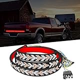 Carrep Universal Truck Tailgate Strip Light Side Bed Light Strips 5 Function Waterproof Turn Signal, Parking, Reverse,Brake Lights (47 inches)