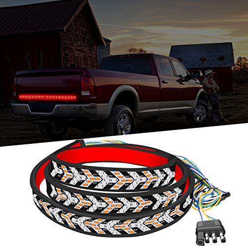 LED Tailgate Tail Light Bar LED Flexible Strip Turn Signal Brake Reverse Light for Pickup Truck RV Trailer (48