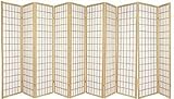10 Panel Room Divider Square Design - Natural